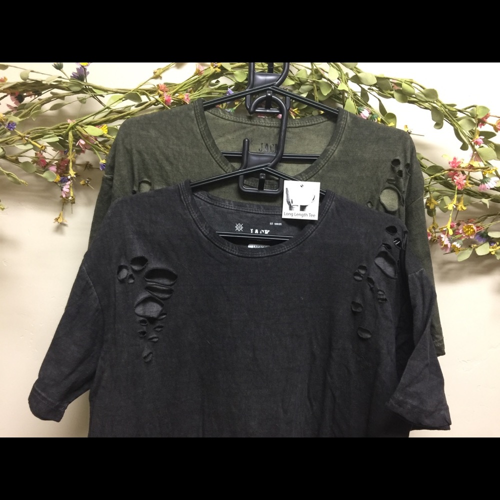 Two New Long Length Tee Shirts Goth or Daywear